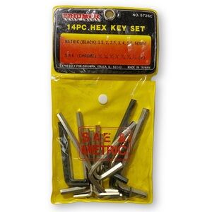 Triumph & Mixed Brand Hex Key Allen Wrench SAE & Metric Mixed Sizes Tool Lot